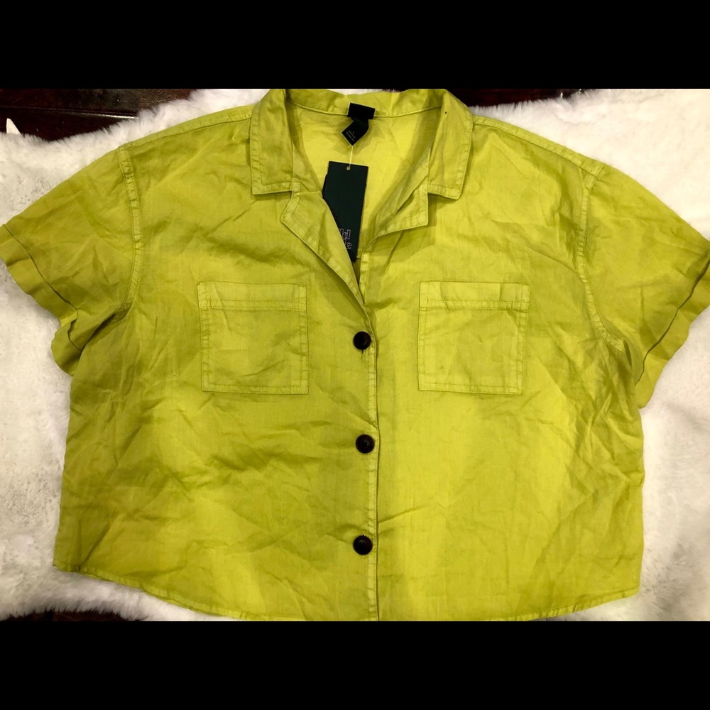 Shirt lime green.